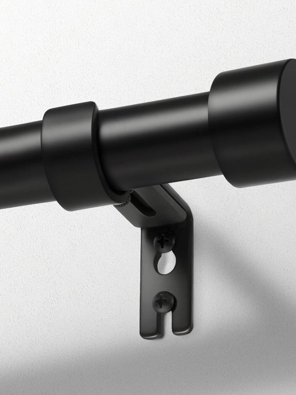 Curtain Rods for Windows 32 to 240, Black Curtain Rod, Adjustable 1 Inc